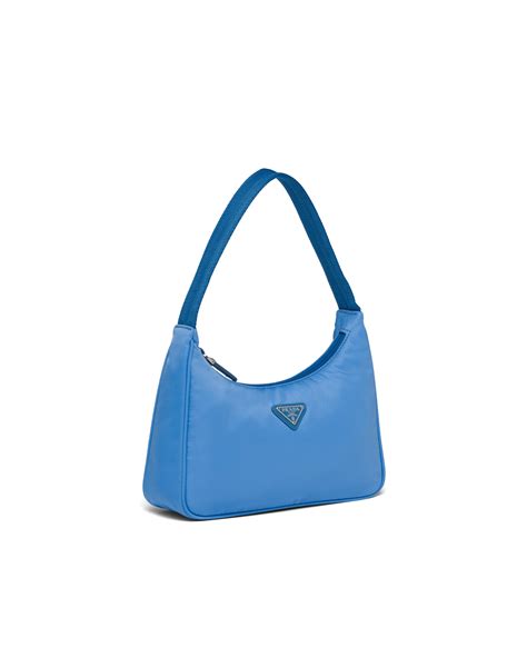 prada blue nylon shoulder bag|Prada nylon bag re edition.